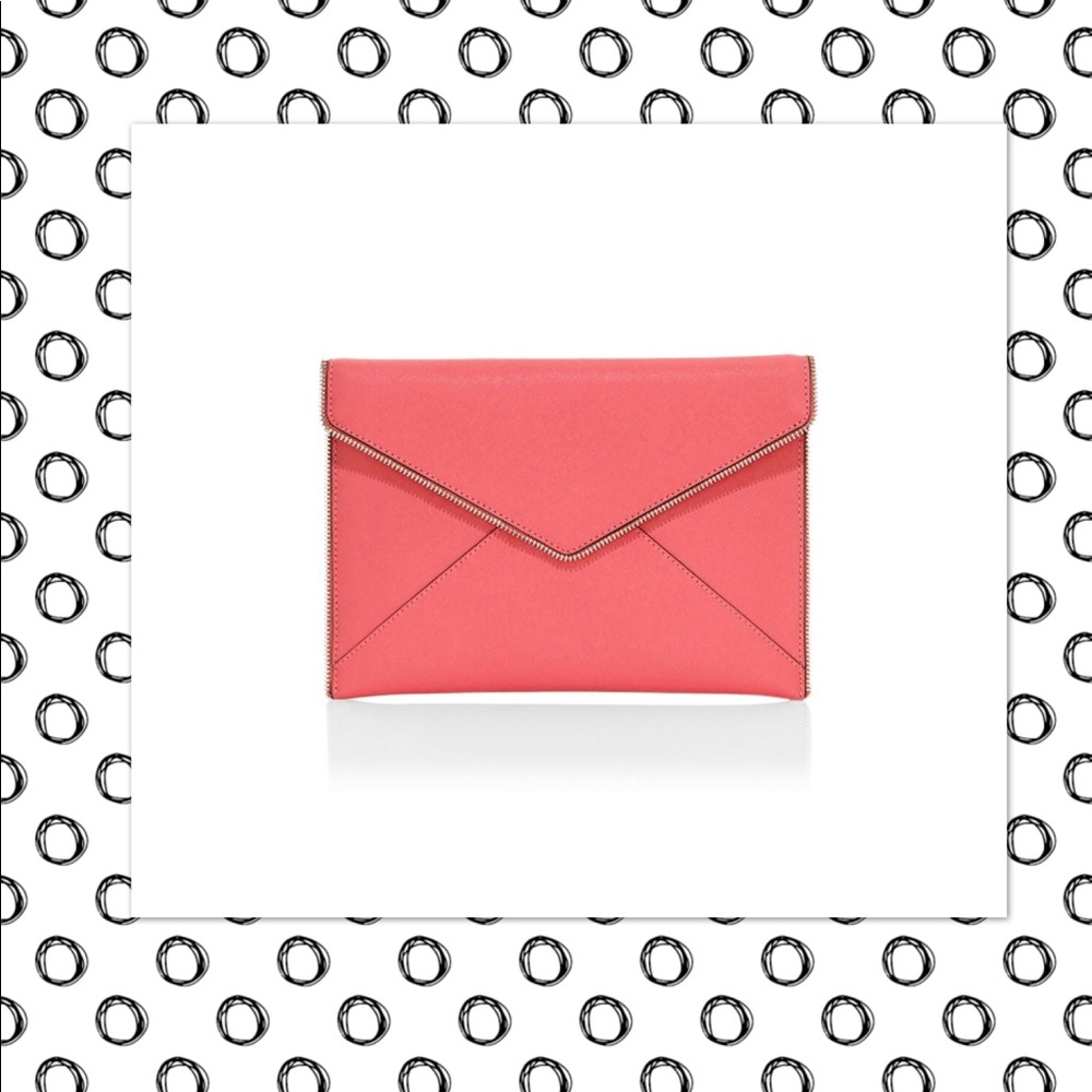 Rebecca Minkof Leo Leather Envelope Clutch